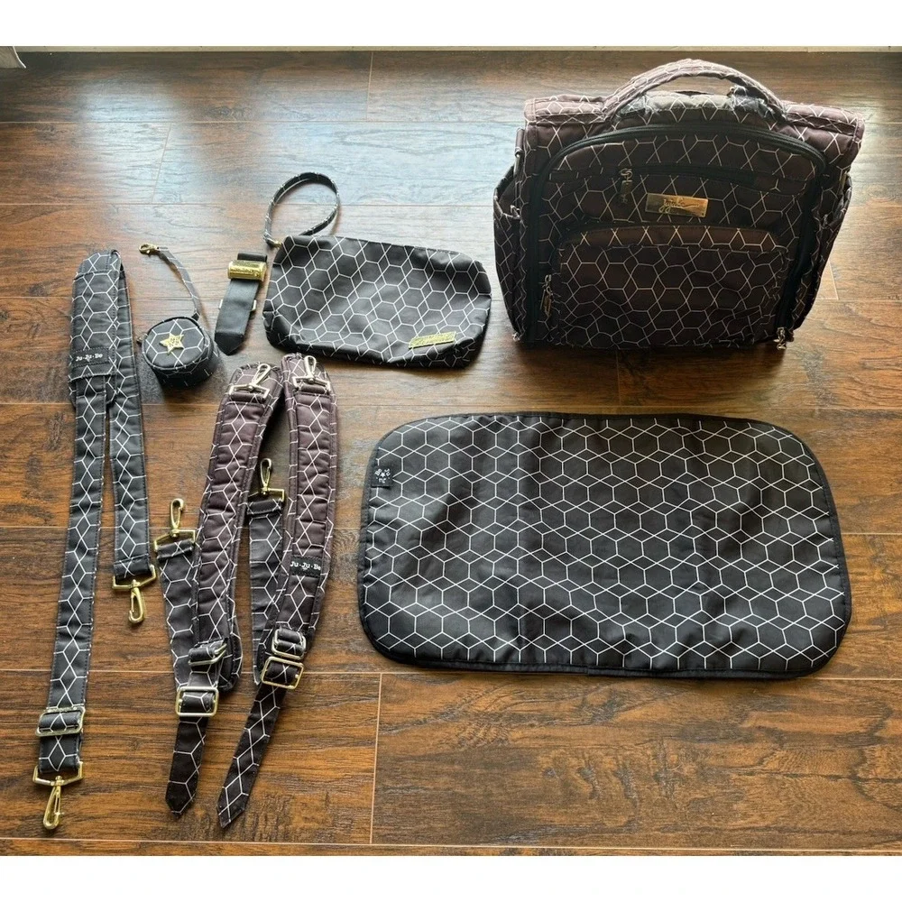 JUJUBE JuJuBe BFF Diaper Bag Set - Honeycomb Print Travel Baby Organizer Y2K Mom